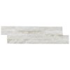 CAPITILE  - Panel ścienny Marmur Biały - kamienny marmur Stackstone Cristal White łupany, naturalny 10x36x0,8-1,3 cm /opakowanie 0,396m2/